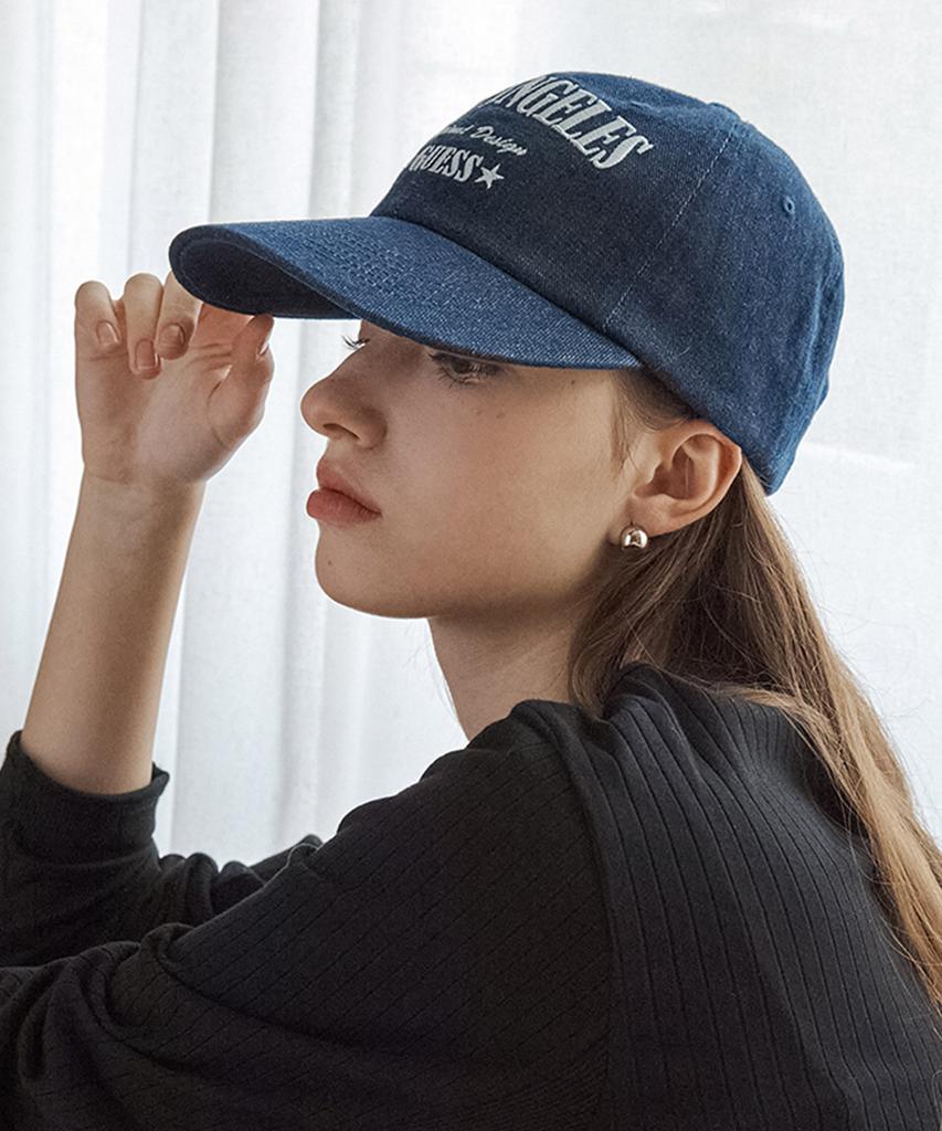 GUESS 2-Color Washed Denim Cap Op3A5581