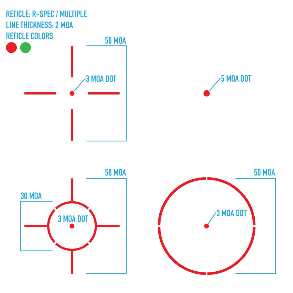 SIGHTMARK UltraShot R-Spec Reflex Sight, 1x Magnification, Red/Green Dot, SM26031 (Official Japanese Product)