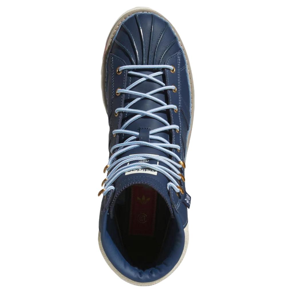 Adidas CLOT X Originals Pro Model Bequeme Passform Kurze Stiefel Unisex-Stiefel Mineralblau JQ1260