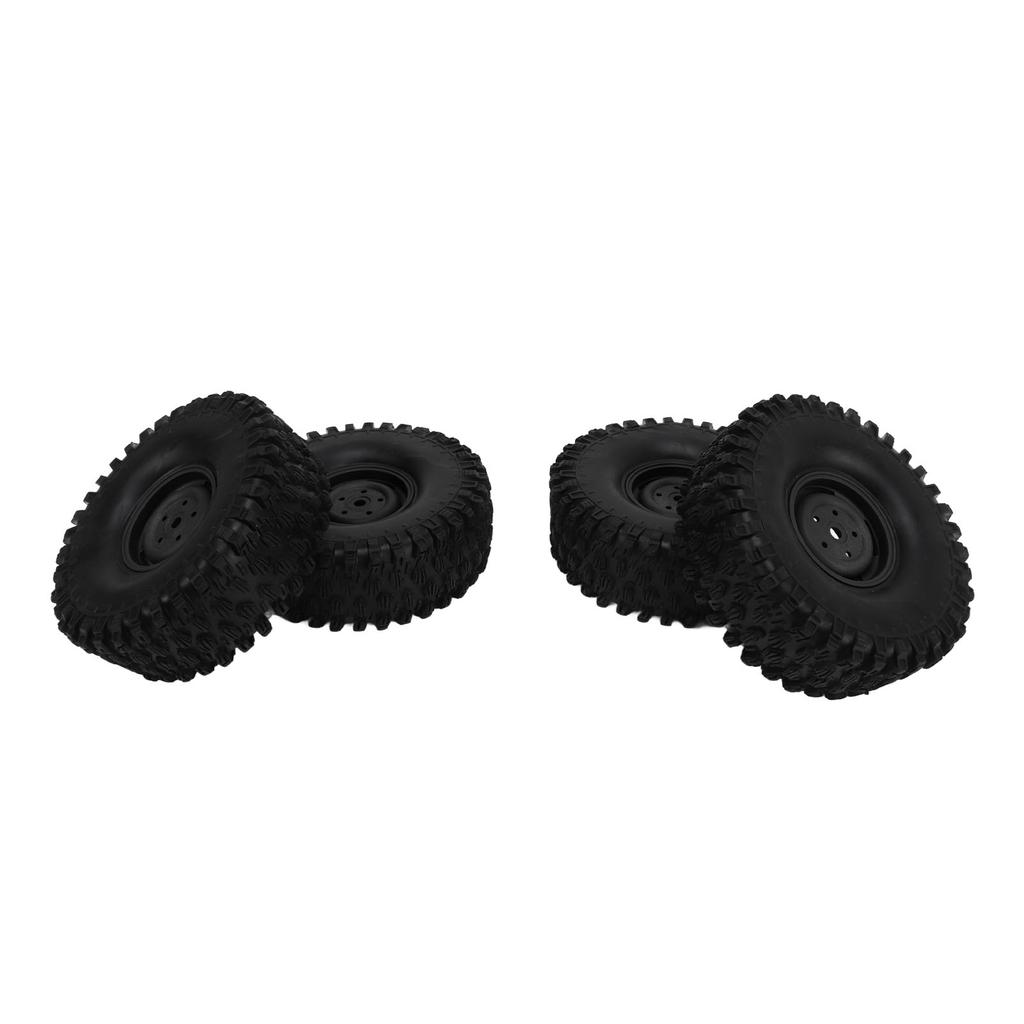 4PCS RC Wheel Set 1.9 Inch 120mm Diameter Plastic Tires for 1 10 Scale RC Off Road Car Black