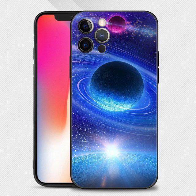 

Чехол для телефона для Iphone 14 13 12 11 Pro Max Mini Xs Max Xr X 7 8 Plus 6s, мягкий силиконовый чехол Fundas Earth Moon Planet For iPhone 12 Pro
