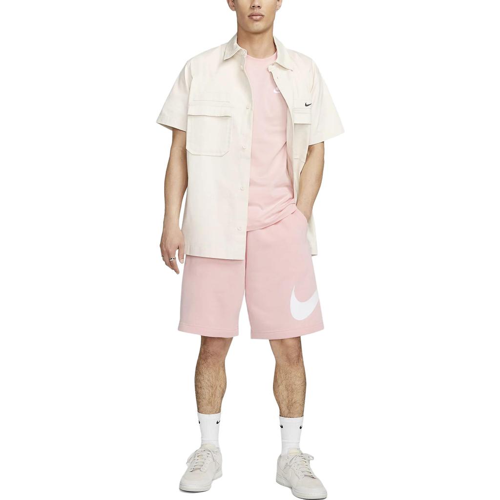 Nike T-Shirt mit Logo-Print, Rundhalsausschnitt, kurze Ärmel, Herren, Oberteile, Rosa AR4999-686