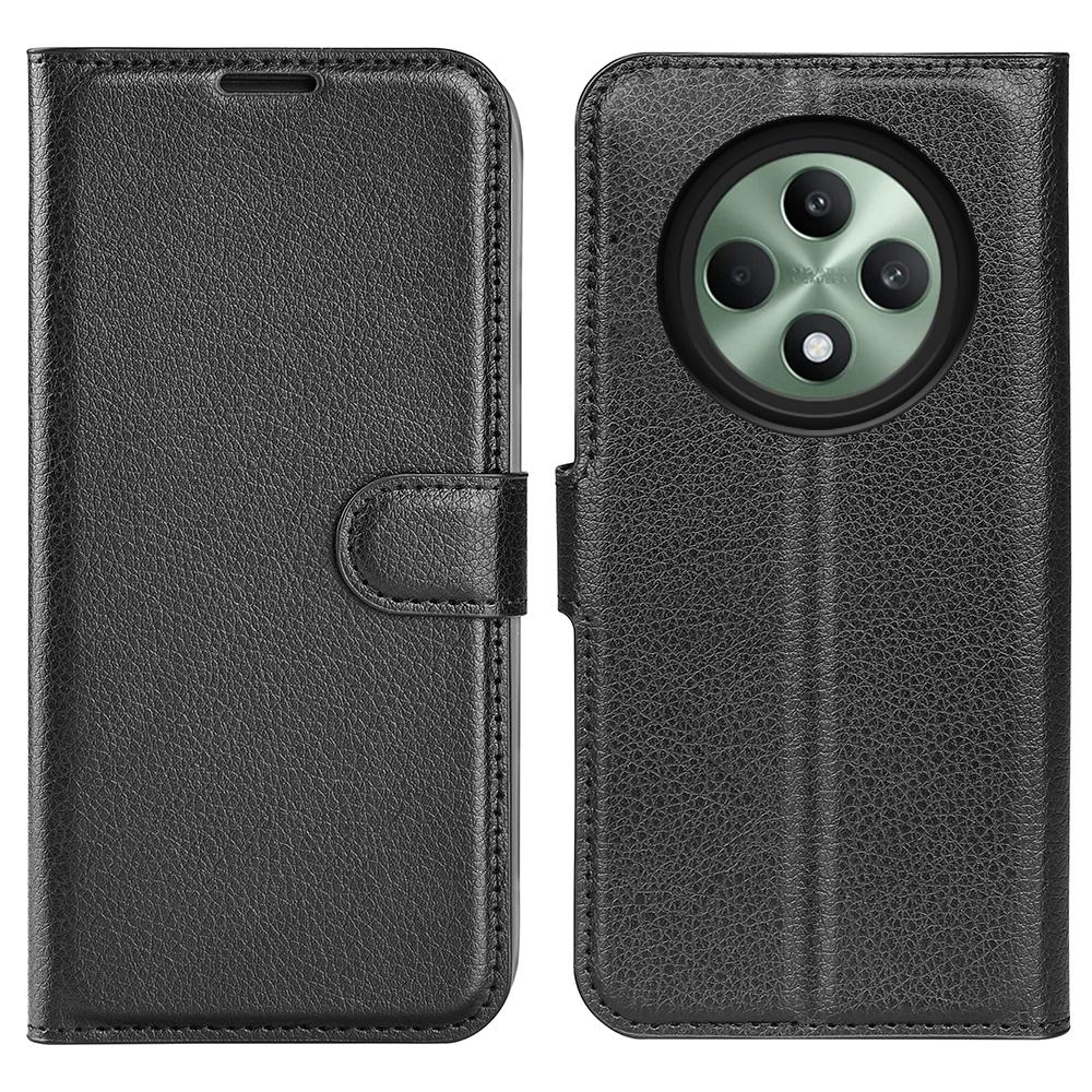 For Oppo Reno12 F 5G Phone Case Litchi Texture Anti-Drop Leather Wallet Cover