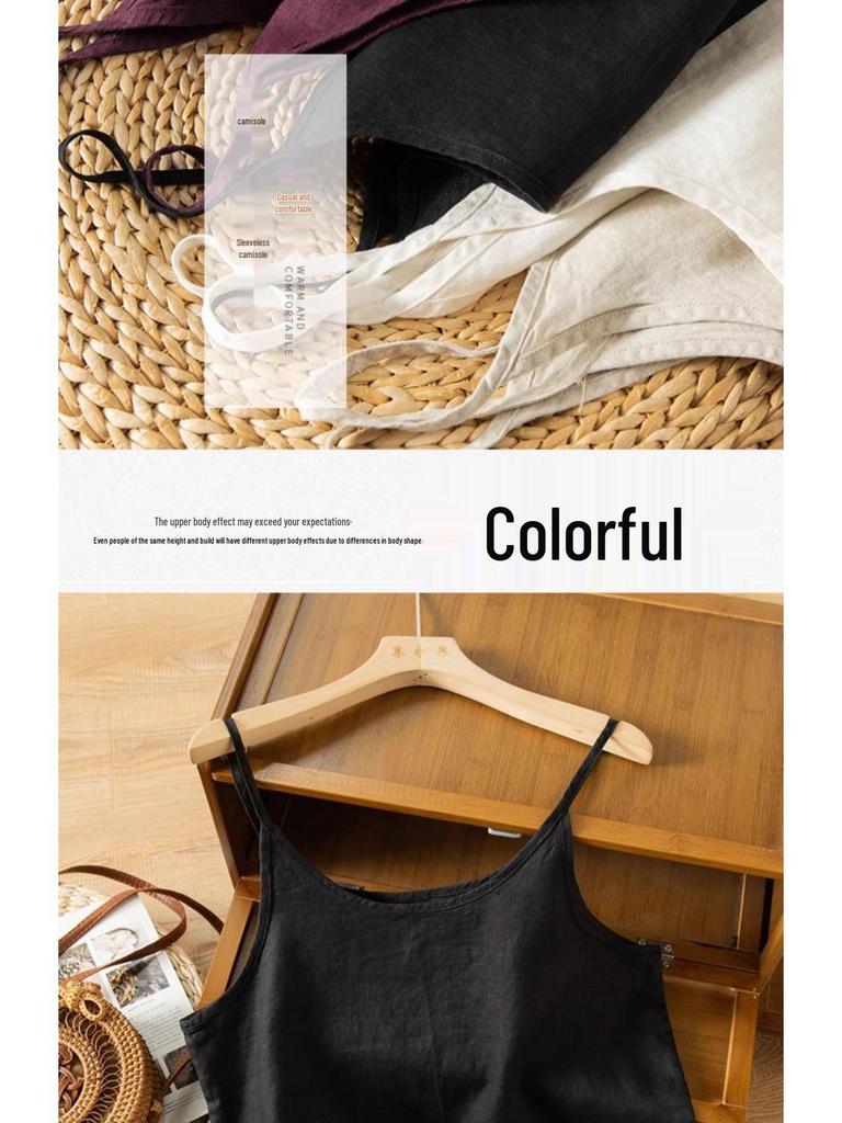 Southeast Asia Plus Size Cotton Linen Japanese Camisole