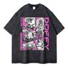 2026 Roronoa Zoro T-shirts Vintage Washed Anime One P-Piece T-shirt Streetwear Oversized L-Luffy Manga Tops Tees Cotton Y2K