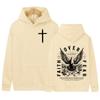Jesus Faith Over Fear Inverse Letter Print Hoodie Christian Retro Fashion Harajuku Sweatshirt Unisex Fleece Oversized Hoodies