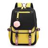 Large Capacity Korean Style Backpack with USB Port Casual Solid Color Multi-compartment Laptop Bag for Students