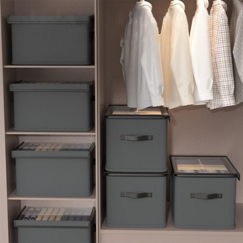 Foldable Nonwoven Fabric Storage Box Large Capacity Closets Dustproof and Moisture-proof Storage Box