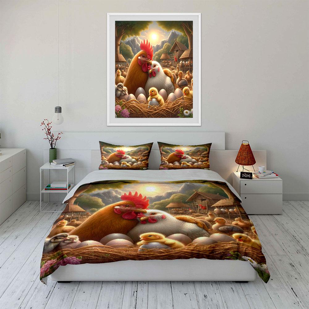 "Cozy Farmyard Bliss" Bedding sets Duvet covers Pillowcases(1* Duvet Cover 2* Pillowcases without duvet insert)