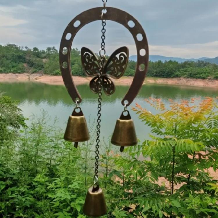 Metal Horseshoe Wind Chime Garden Ornament Wind Chime For Outdoor Space Garden Decoration Decorative Installation