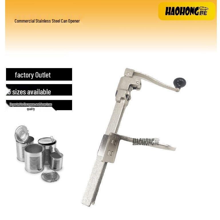 Heavy-Duty Large Tabletop Can Opener: Cast Steel & Iron for Commercial Use HHCMX-099-1