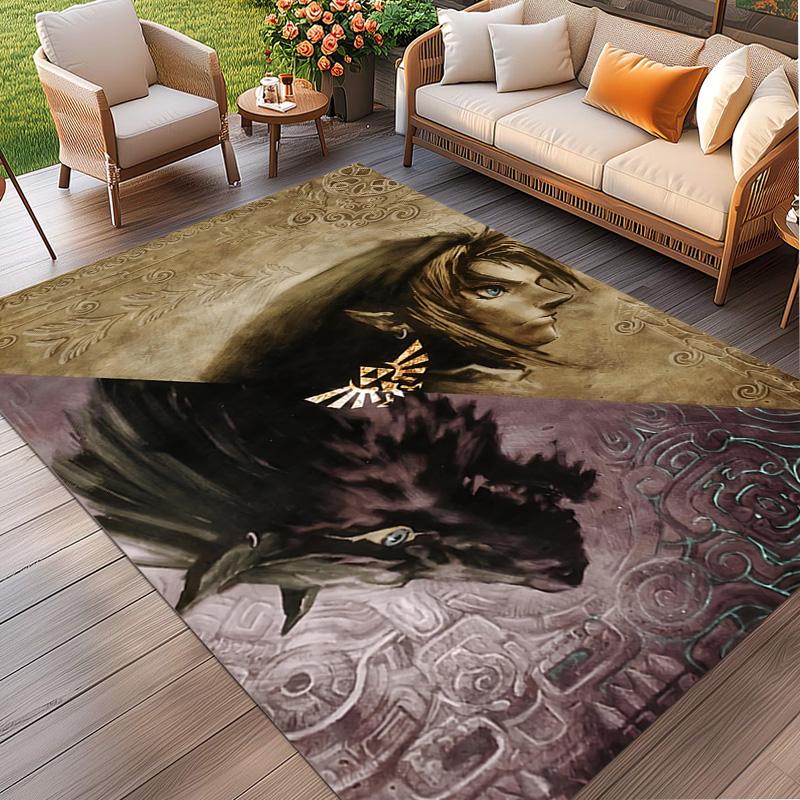 The Legend of Zelda Print Rug, Washable Floor Carpet, For Entryway Dorm Laundry Room Office Study, Home Decor Birthday Christmas Gift