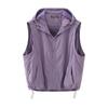 Summer Hooded Sleeveless Breathable Jacket Vest Women's Loose Sports Jacket Zipper Sun Protection Casual Cardigan
