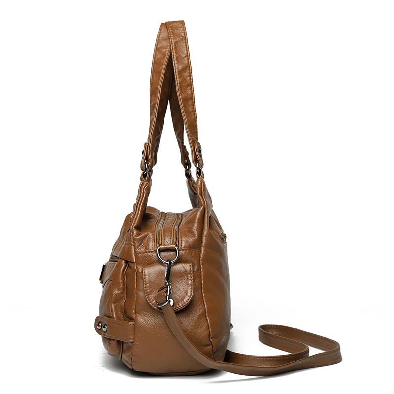 Tragetasche Damen Schultertasche Umhängetasche Vintage Große Kapazität Handtasche
