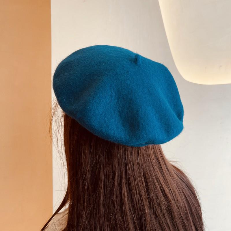 Berretto basco in lana alla moda coreana Beilei: Cappello da pittore versatile Autunno/Inverno