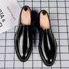 Mode Britischer Stil Leder Herren Slipper Bequeme Slip-on Flats Fahrschuhe Freizeit Schuhe Weiche Sohle Laufschuhe Mokassins Fahrschuhe