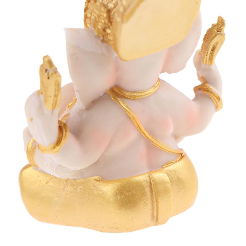 Elephant God Figurine Desktop Hindu Resin Luck And Wealth Art Statue Ornament