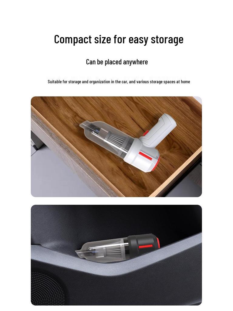 Wireless Portable Handheld Car & Home Mini Vacuum Cleaner - Super Powerful