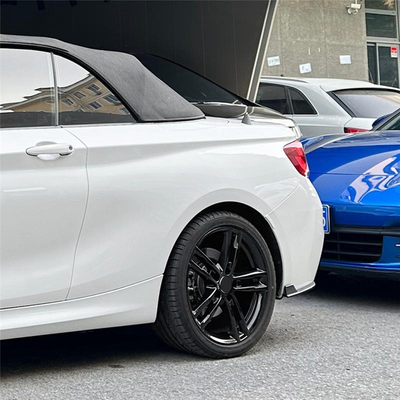 Car Rear Bumper Lip Diffuser Splitter Winglet Apron Spoiler Accessories For BMW 2 Series F22 F23 M Sport 2015- Carbon Fiber