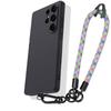 Coque pour Samsung Galaxy S26 Ultra, Protection Antichoc Noir avec Bracelet Multicolore Détachable