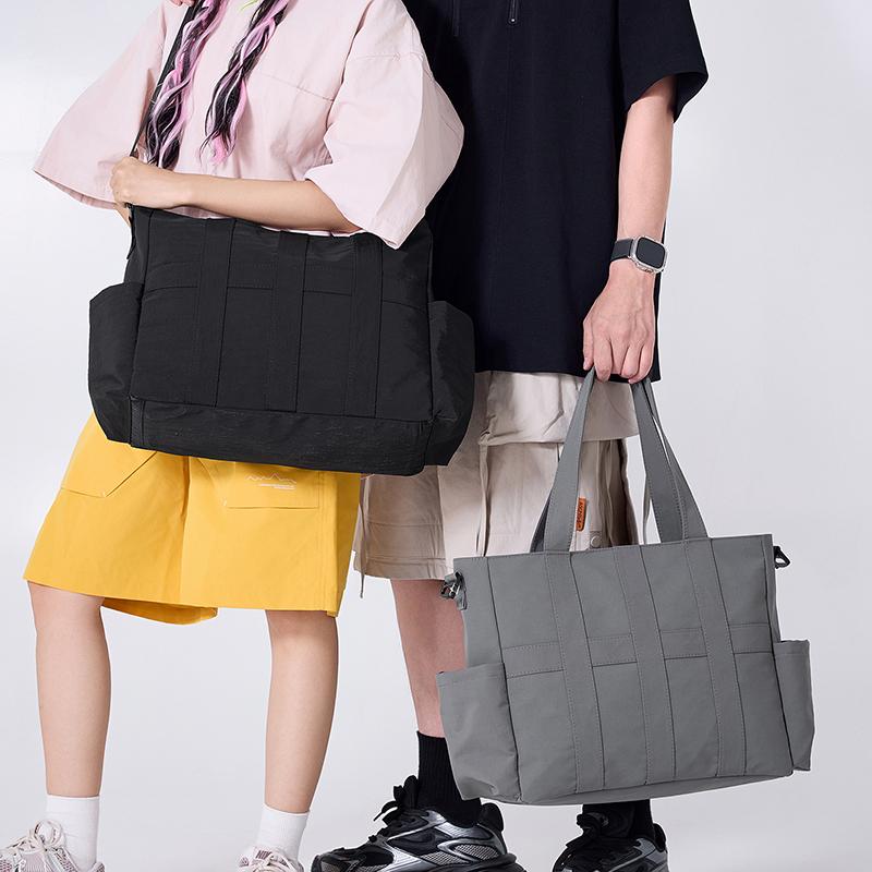 Women's Shoulder Bag Men's Crossbody Bag Solid Color Shopping Bag Large Capacity Travel Bag