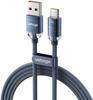 USB-A / USB-C Cable PureCrystal 66W 200cm Blue
