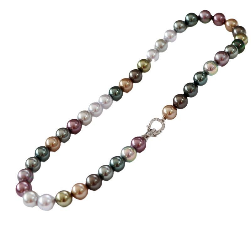 Tahiti Black Butterfly Queen Morandi Pearl Necklace Choker