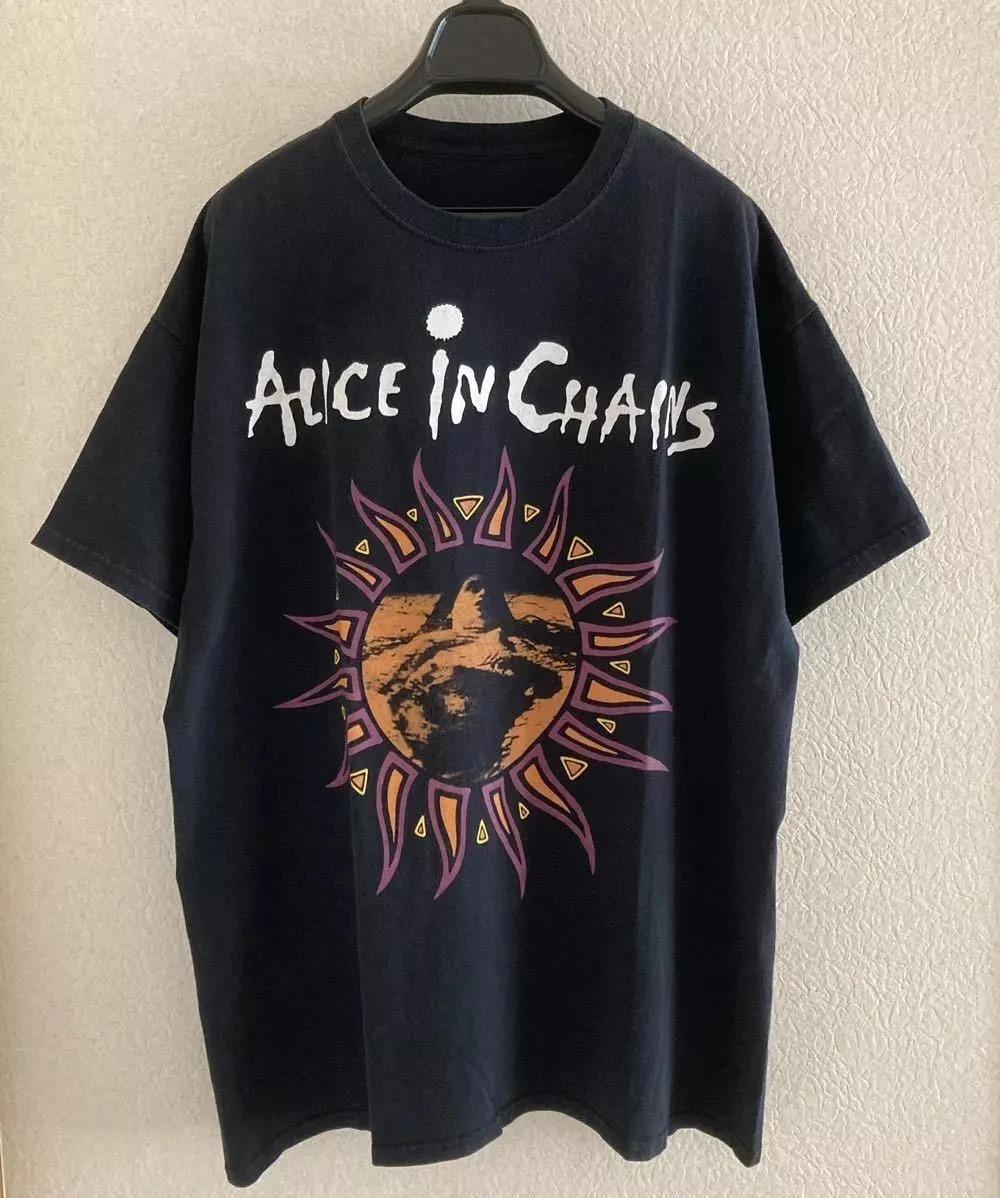 

Alice In Chains Важкий Метал Музичний Гурт Графічний Принт Коротка Рукава Бавовняна Футболка Літня Ретро Чоловіки Жінки Повсякденний Y2K Вуличний Стиль M бежевий