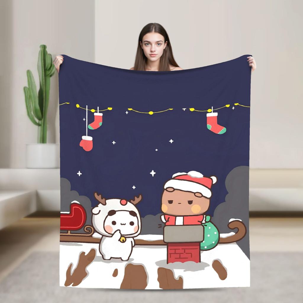Bubu Dudu Christmas Blanket Quality Warm Bedding Throws Autumn Boy Girl Living Room Fashion Bedspread