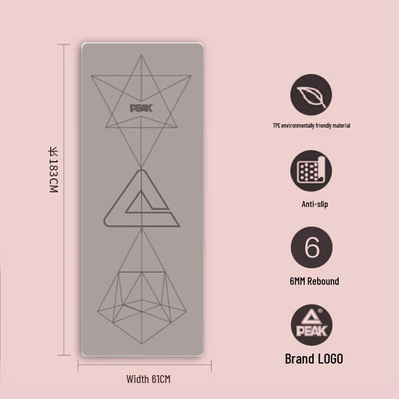 PEAK 6mm Natural Rubber Yoga Mat