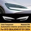 For BYD SEALIONS 07 EV 2024 Car Interior Center Console Transparent TPU Protective Film Anti-scratch Repair Film Accessories