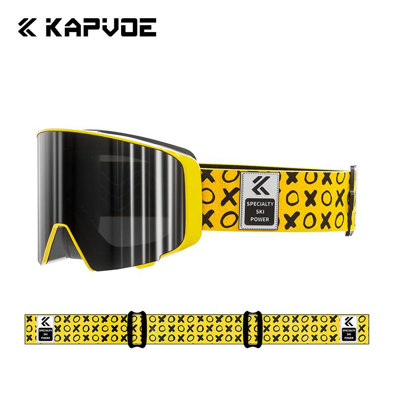 

Kapvoe Universe Flip-Up Anti-Fog Ski & Mountaineering Goggles - Professional Windproof Goggles for Single & Double Board Skiing.