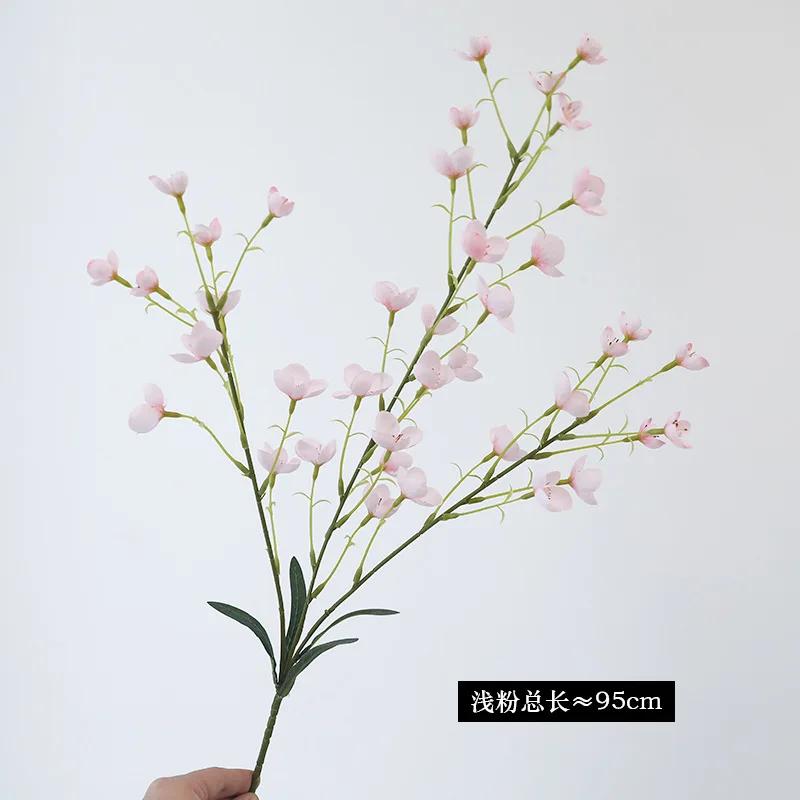 5Pcs/lot Artificial Lily of The Valley Flowers Wedding Decor Companula Silk Flower for Home Accessories Party Floral Arrangement