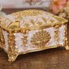 Portable Mini Jewelry Storage Box Travel Organizer Jewelry Case Alloy Storage Earrings Necklace Ring Organizer Display European
