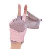 For Yoga Training Cycling 1Pair Women's Half Finger Fitness Anti-slip Gloves Wear-resistant Shock Absorption Workout Gloves