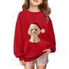 Children's Fashionable Casual Long-sleeved Loose Christmas Print Pullover Sweatshirt