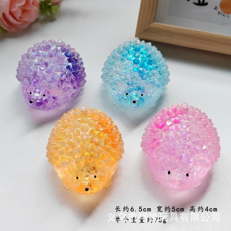 

1Pc Maltose Glitter Hedgehog Squishy Toy – Slow Rise Animal Stress Ball,Cute Prickly Fidget for Anxiety Relief,Decompression Toy світло-сірого кольору