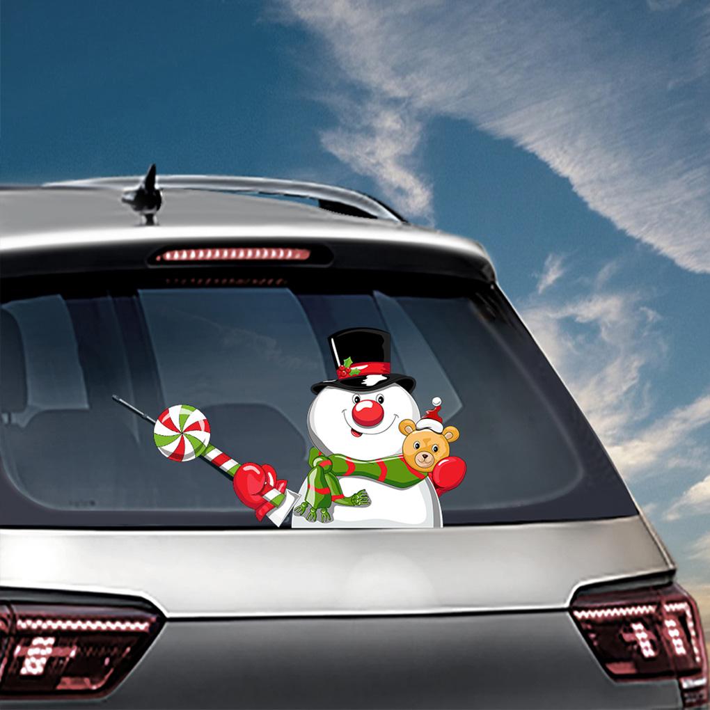 Car Stickers Car Rear Windshield Decals Christmas Decoration Waving Wiper Stickers Rear Window Wiper Decor