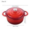 Enameled Dutch Oven Pot with Lid 5L Enamel Soup Pot Soup Cooking Pot Cast Iron Dutch Oven with Dual Handles for Bread Baking