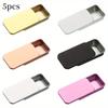 5pcs Metal Rectangular Empty Mini Tin Box Bins Jar Hinged Portable Containers.