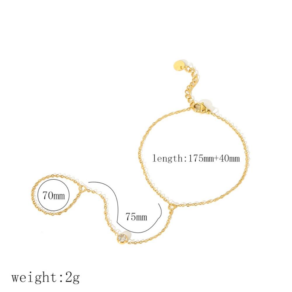 Simple Design Boho Zircon Bracelet Waterproof Metal Finger Bracelet New Finger Bracelet Gifts