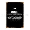 Rule No  Metal Sign Garage Design Pub Home Club Tin Sign Poster