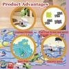 Puzzle Set Electric Tram Children's Toys DIY Track Play Mat Railroad Car Mini Road Signs Scene Jigsaw Puzzle Toys Boy Girl Gifts