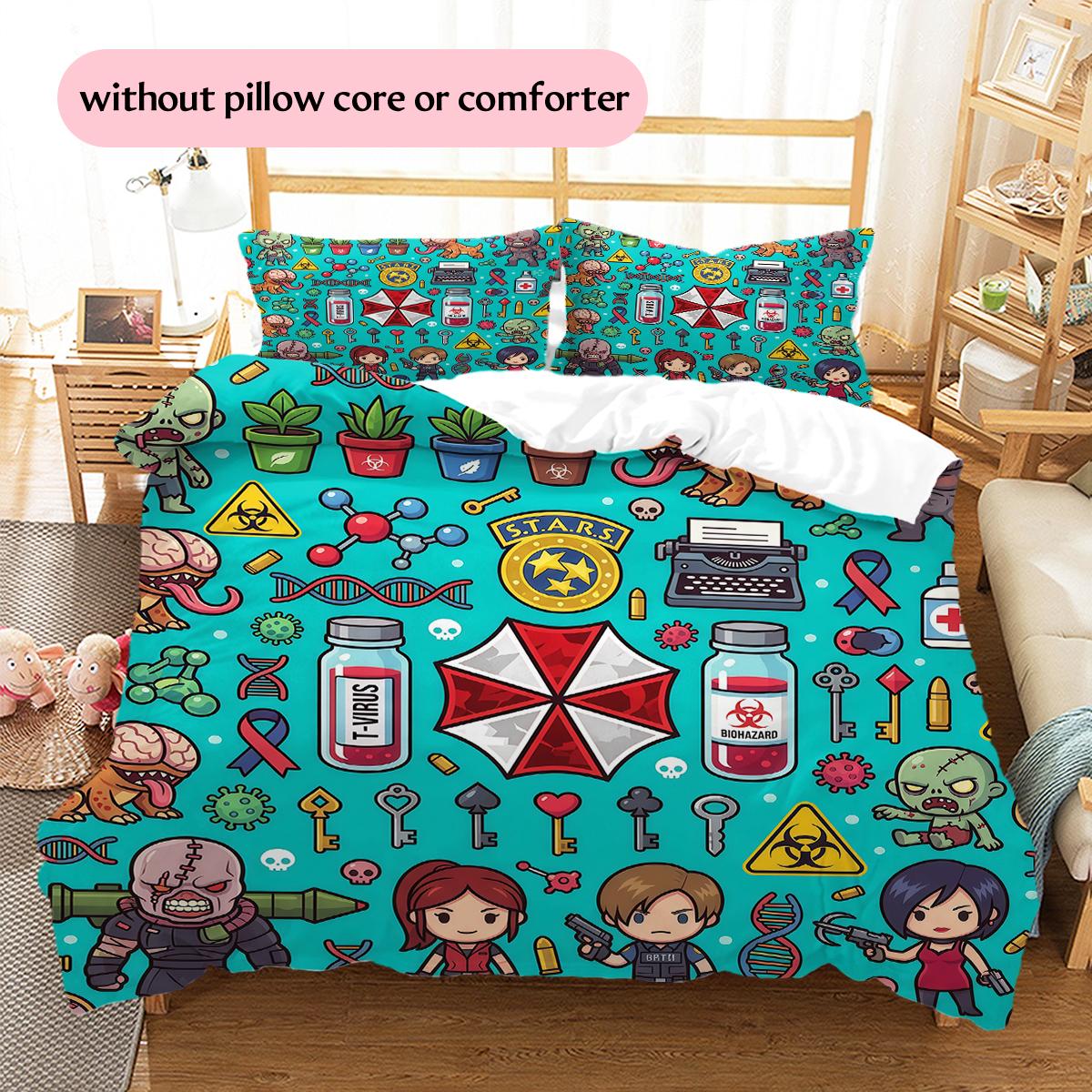 

Chibi Death Note Pattern Bedding Quilt Set Home Decoration Gift (1 * duvet cover + 2 * pillowcase without core) 135x200cm