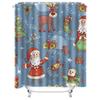 Tu Christmas Shower Curtain Santa Claus Reindeer Snowman Holiday Festive Bathroom Decor Waterproof Holiday Gift Christmas Party