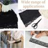 2Yards Black Lace Embroidery Fabric DIY Lace Applique Craft Sewing Ribbon