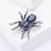 Vintage Style Overcoat Brooch Shining Rhinestones Decor Spider Shape Shawl Scarf Pin Men Suit Coat Simple Badge Fashionable Accessories