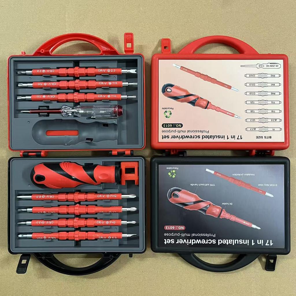 Insulated Electrician's Screwdriver Set: Flathead, Phillips, Torx Dual-Use