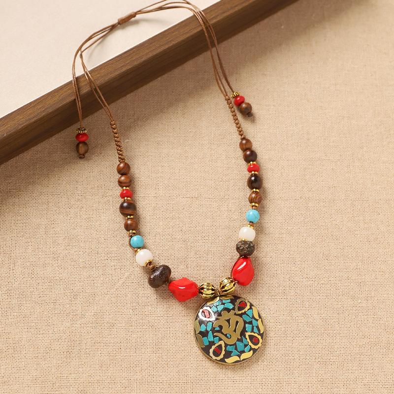 Necklace Nepalese Thangka Pendant Tibetan Retro Exotic Niche Long Sweater Chain Women