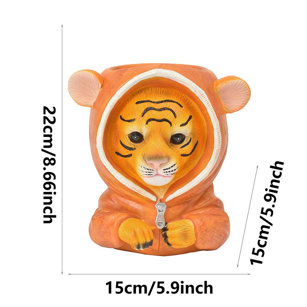 Resin Cartoon Planter Desktop Plant Flower Pot For Indoor Plants Cartoon Chinese Animal Succulent Planter Desktop Ornament For